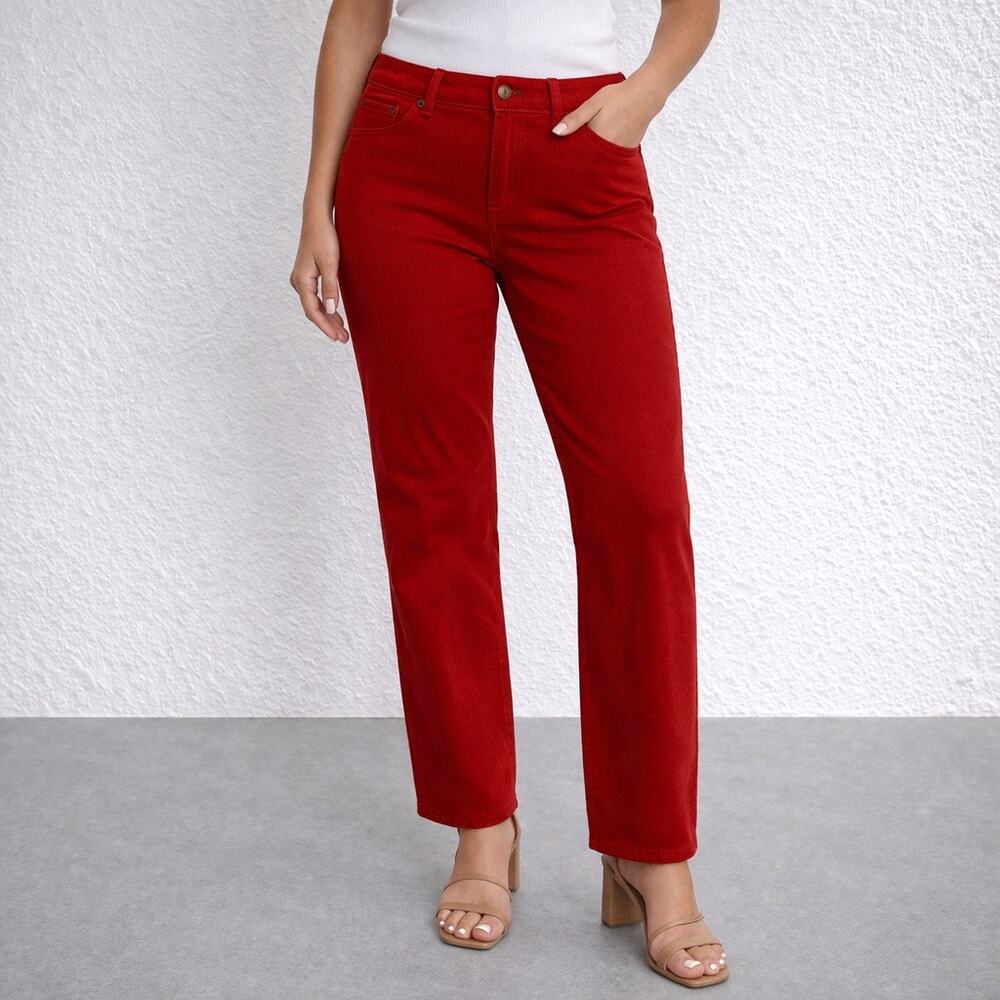 Lauren Ralph Lauren Red Straight Leg Jeans Sz 10P
